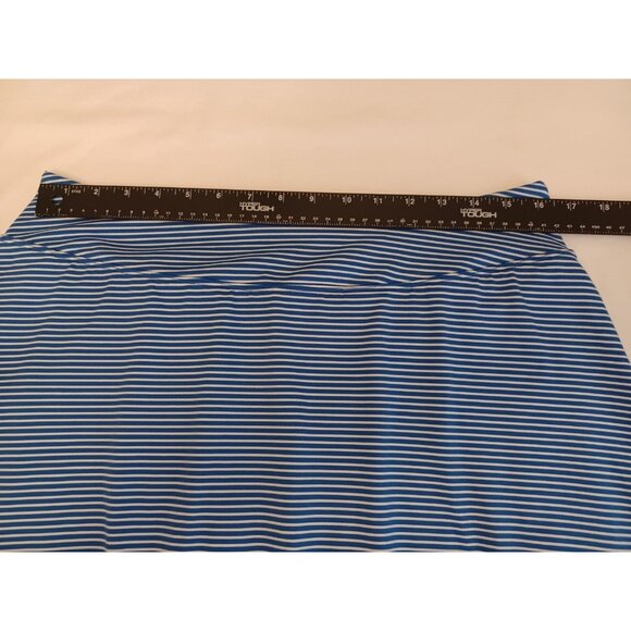 Title Nine Skort Skirt Womens Sz L Blue Striped Buttah Golf Tennis Pickleball - Picture 2 of 9